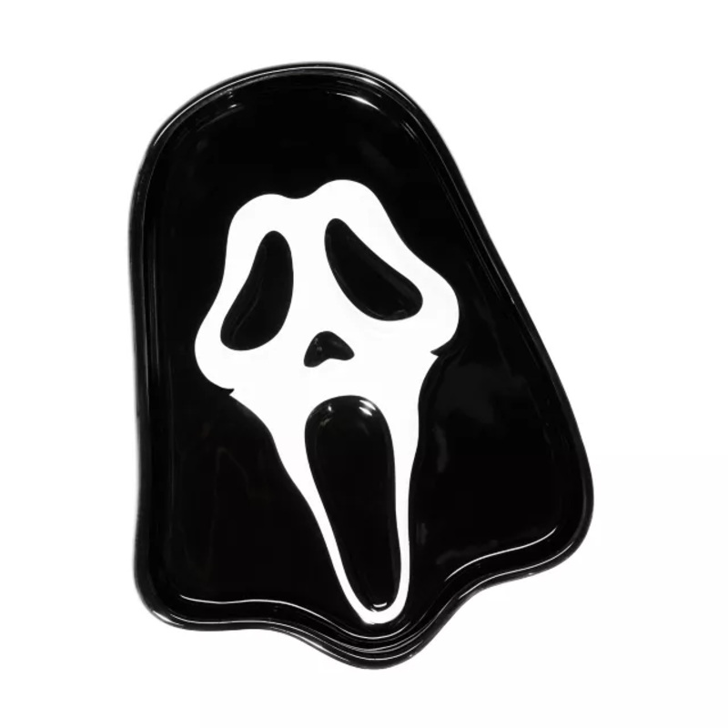 Ghost Face Trinket Dish BLACK AND WHITE 5 IN X 7 IN
