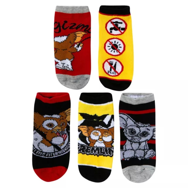 Gremlins No Show Socks - 5 Pack MULTI-COLOR ONE SIZE FITS MOST
