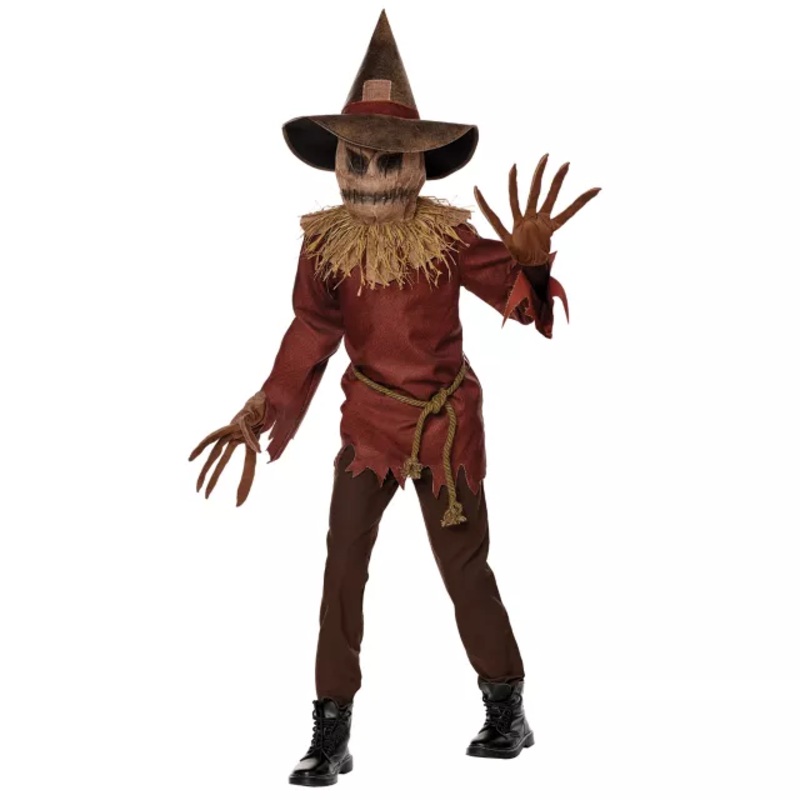 Kids Haunting Scarecrow Costume ORANGE CHILD SMALL