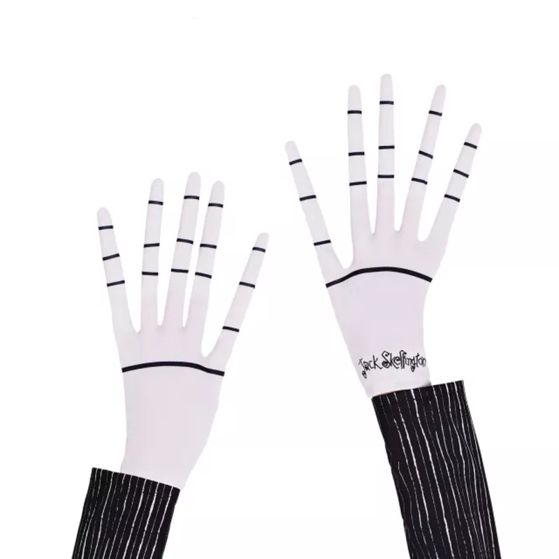 Kids Jack Skellington Gloves - The Nightmare Before Christmas WHITE CHILD ONE SIZE