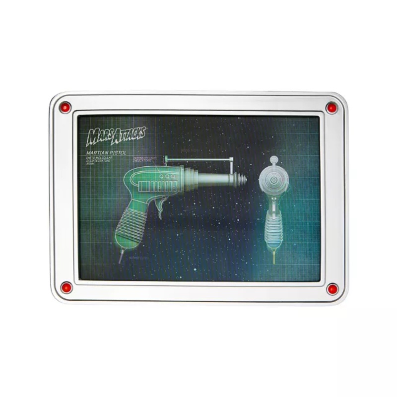 Martian Pistol Blueprint Sign - Mars Attacks MULTI-COLOR