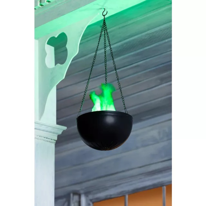 Mini Hanging Green LED Flame Light BLACK AND GREEN