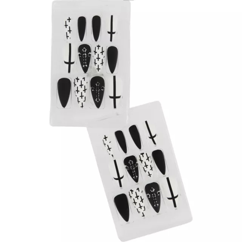 Unholy Press On Nails BLACK AND WHITE ONE SIZE FITS MOST