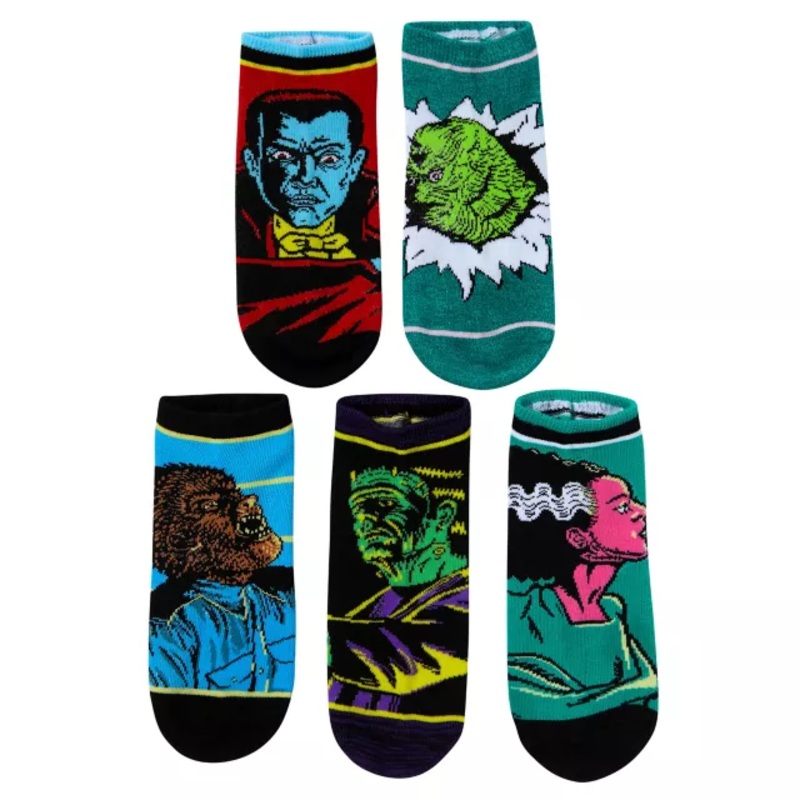 Universal Monsters Ankle Socks - 5 Pair MULTI-COLOR ONE SIZE FITS MOST