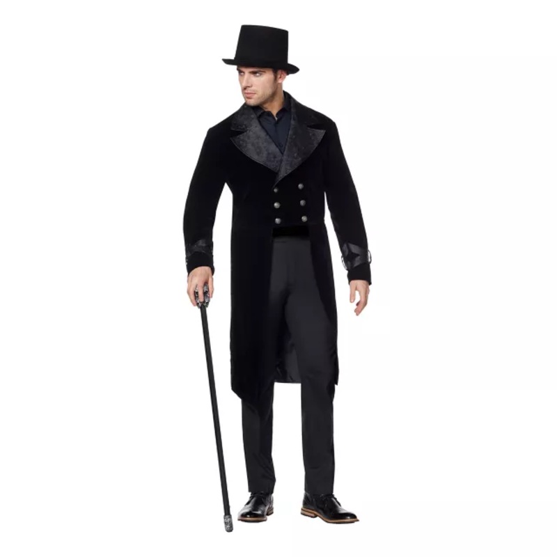 Victorian Vampire Jacket BLACK ADULT MEDIUM