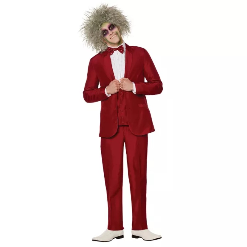 Adult Beetlejuice Wedding Suit WINE ADULT SMALL
