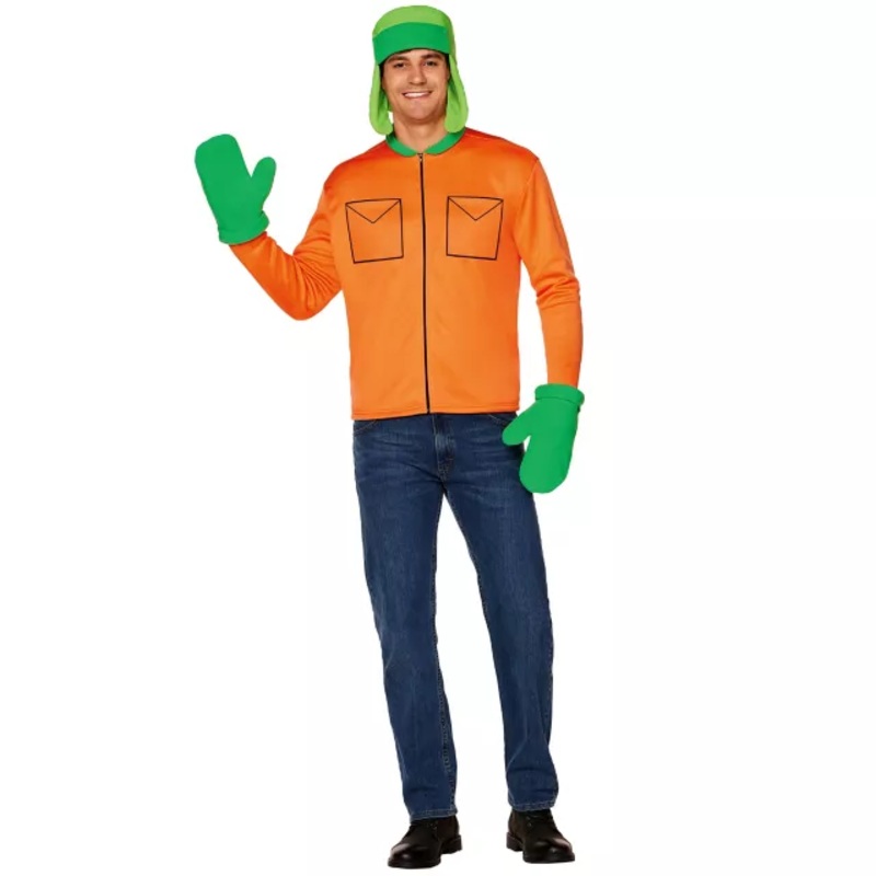 Adult Kyle Costume Kit - South Park ORANGE/GREEN ADULT MEDIUM