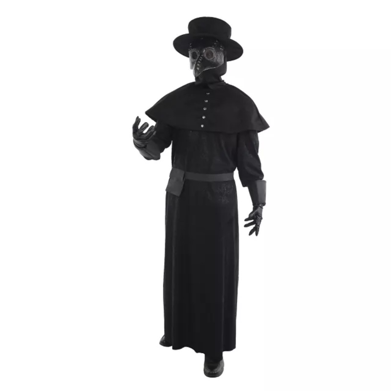 Adult Plague Doctor Plus Size Costume BLACK 2X