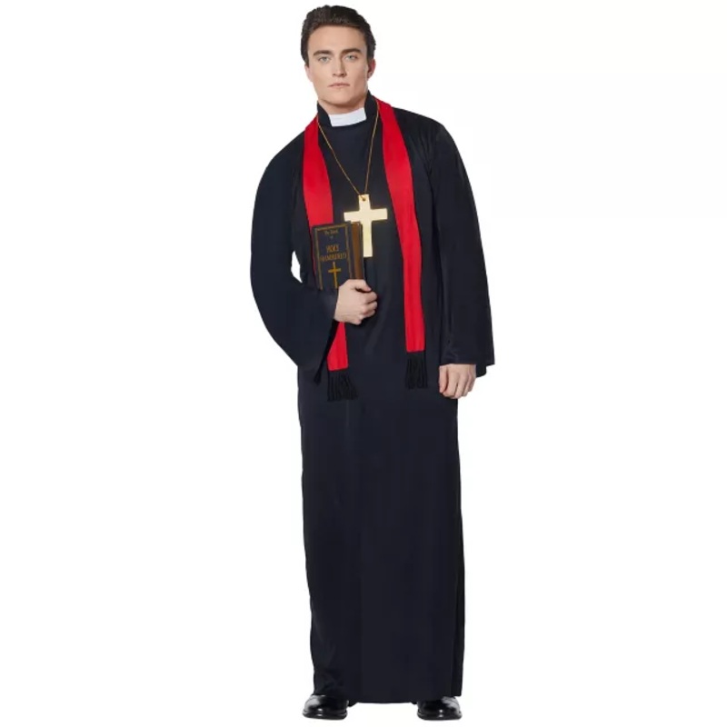 Adult Priest Costume BLACK ONE SIZE FITS MOST