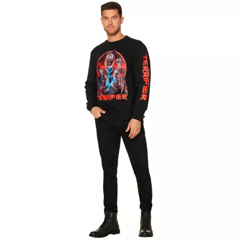 Art the Clown Slasher Crewneck Sweatshirt - Terrifier BLACK ADULT MEDIUM