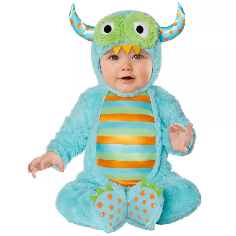 Baby Lil Monster Costume TEAL 0 TO 6 MONTHS