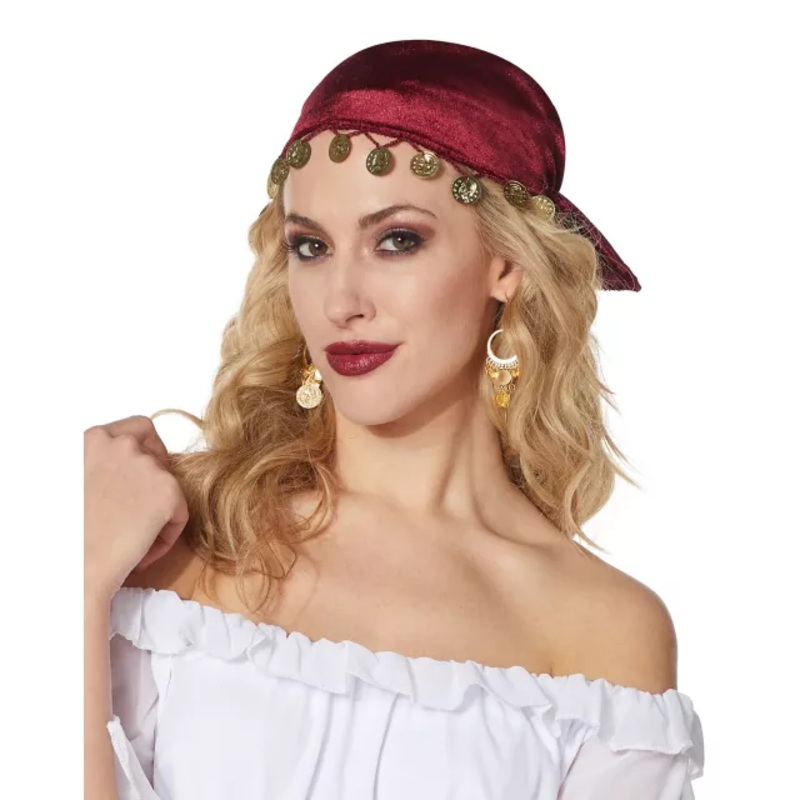 Fortune Teller Headwrap BURGUNDY ONE SIZE FITS MOST
