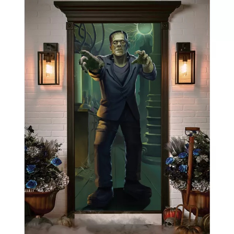 Frankenstein Door Cover - Universal Monsters MULTI-COLOR ONE SIZE FITS MOST