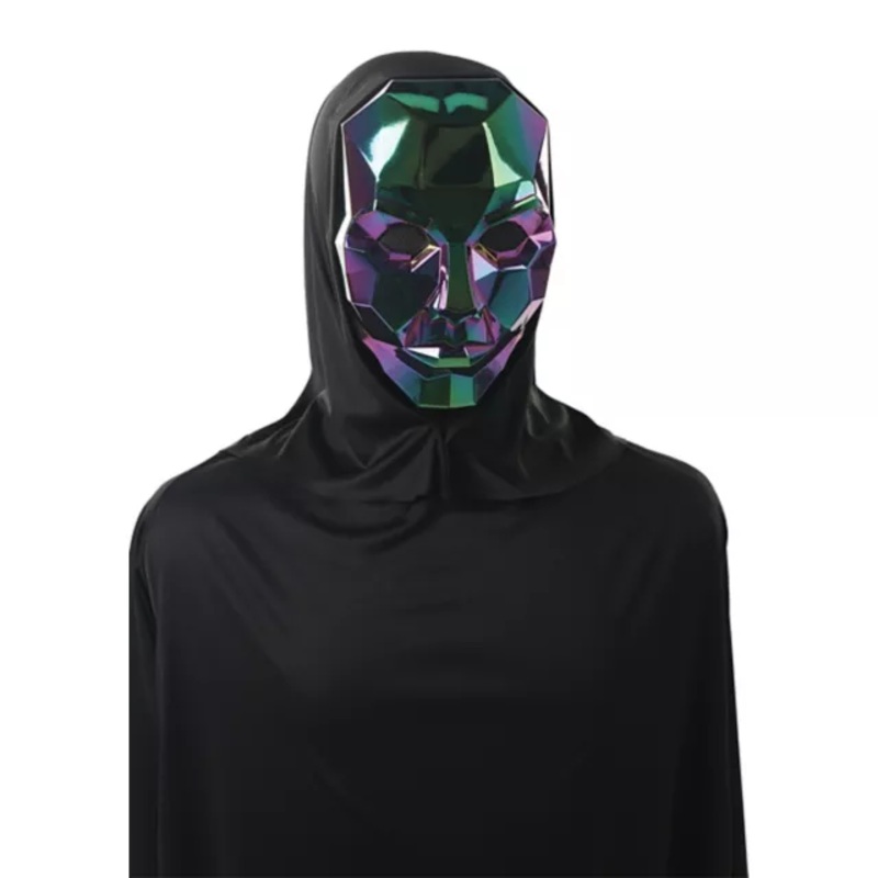 Iridescent Metallic Hooded Mask  ONE SIZE FITS MOST