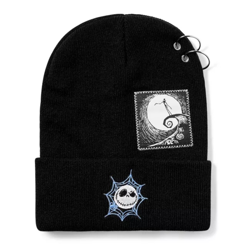 Jack Skellington Patch Beanie - The Nightmare Before Christmas BLACK ONE SIZE FITS MOST