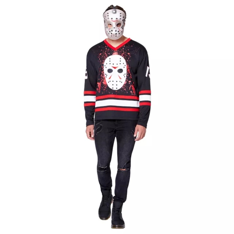 Jason Voorhees Hockey Jersey - Friday the 13th BLACK ADULT EX SMALL