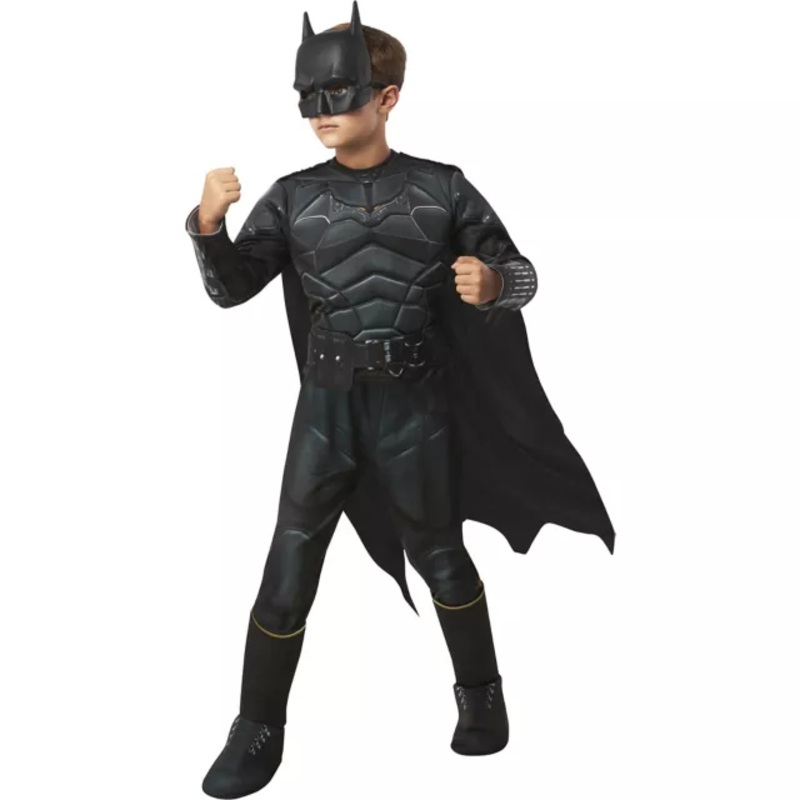 Kids Batman Costume Deluxe - The Batman BLACK CHILD SMALL