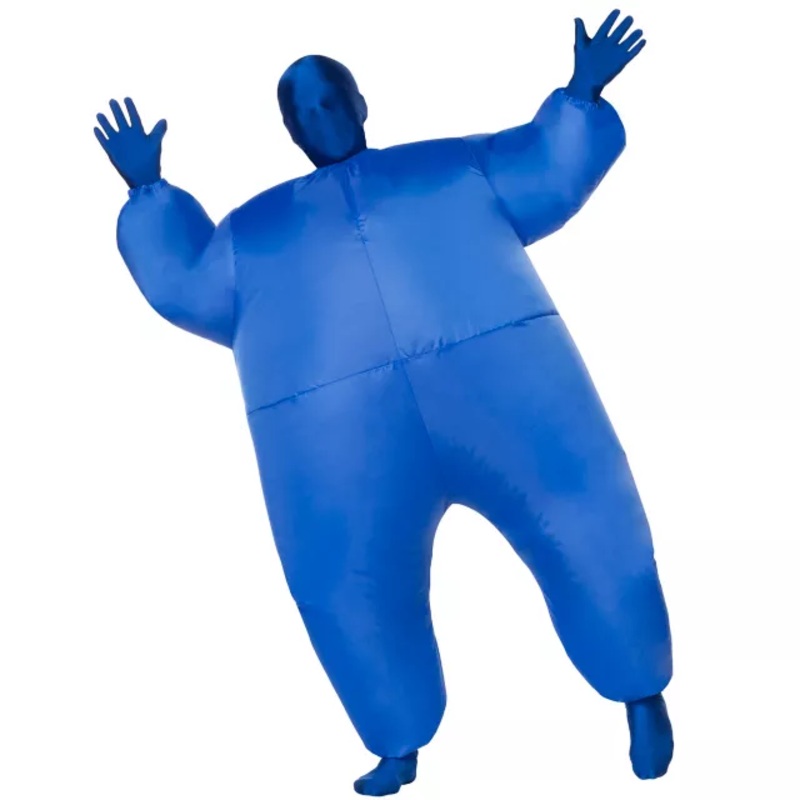 Kids Blue Light-Up Inflatable Super Skin Suit Costume BLUE CHILD ONE SIZE