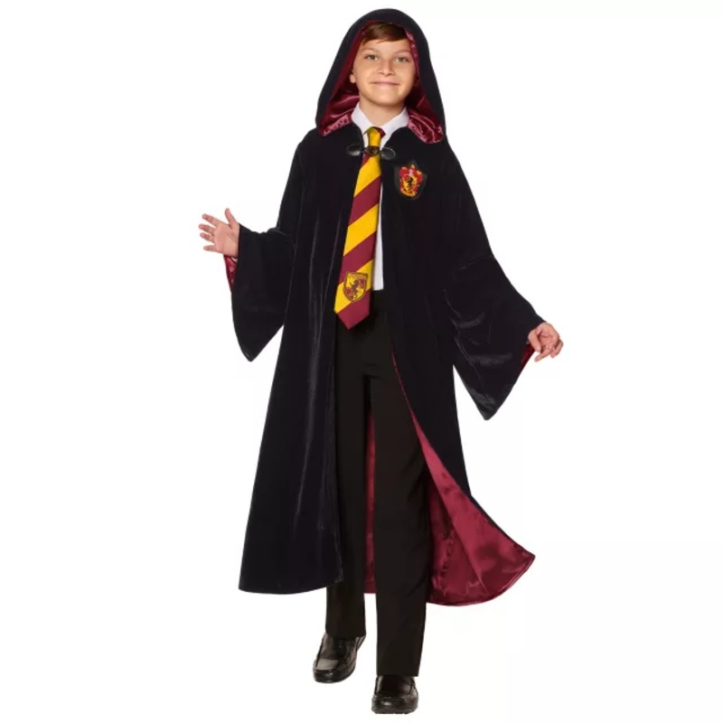 Kids Deluxe Gryffindor Robe BLACK CHILD ONE SIZE