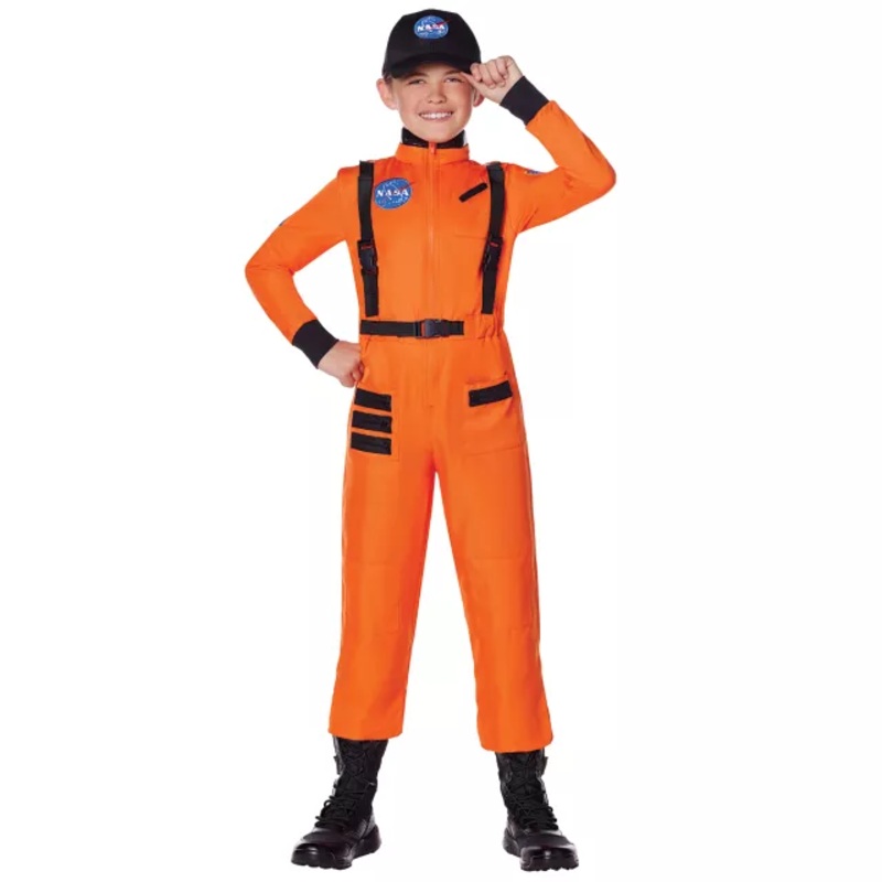Kids Orange NASA Jumpsuit Costume ORANGE CHILD SMALL