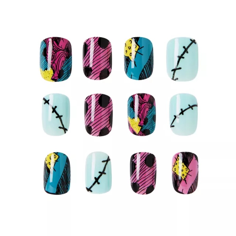 Kids Sally Press on Nails - The Nightmare Before Christmas PURPLE CHILD ONE SIZE
