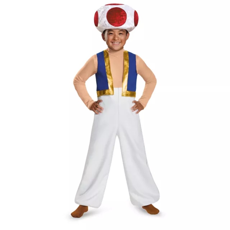 Kids Toad Costume Deluxe - Super Mario Bros. GREEN CHILD SMALL