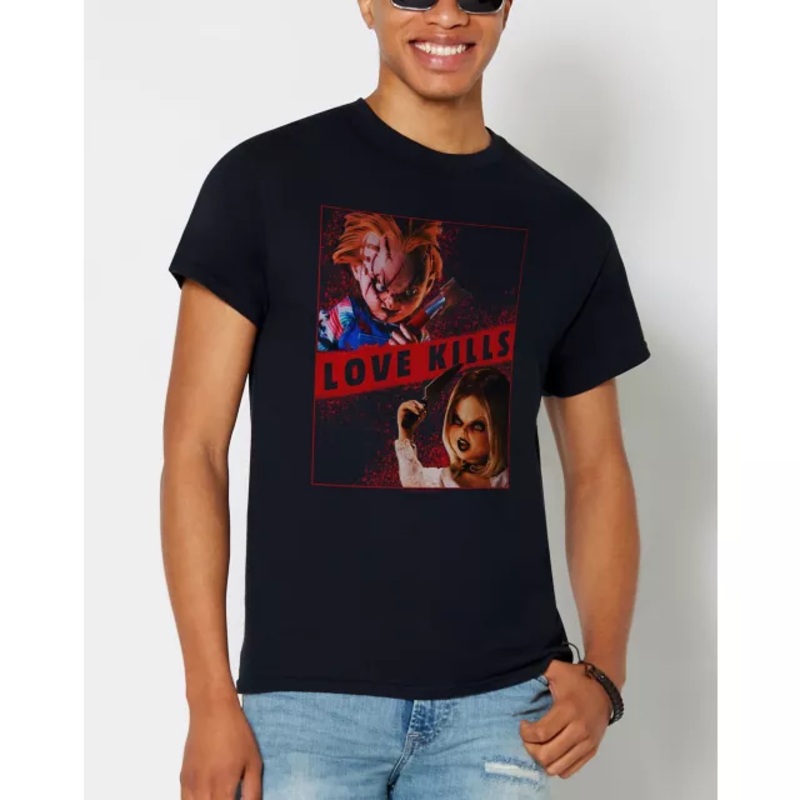 Love Kills Chucky T Shirt BLACK ADULT SMALL