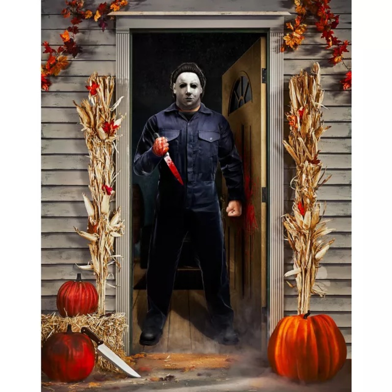 Michael Myers Door Cover - Halloween MULTI-COLOR ONE SIZE FITS MOST