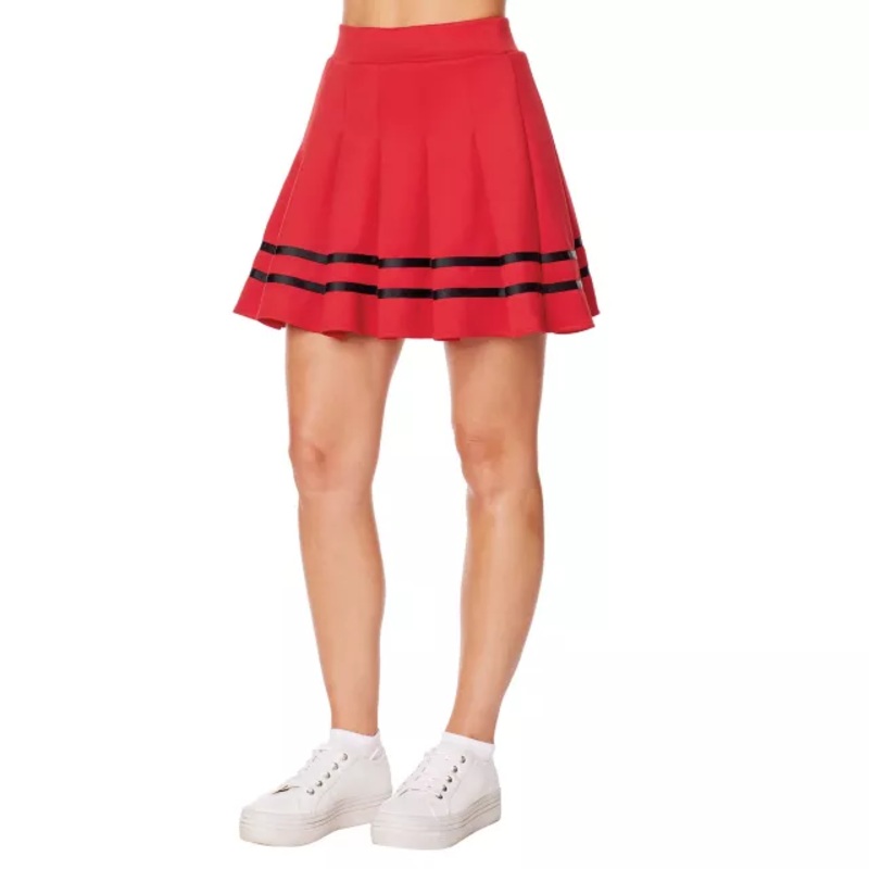Red Cheerleader Skirt RED ADULT SMALL