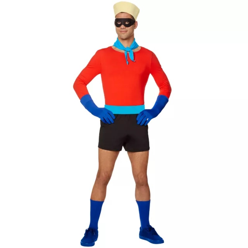 Adult Barnacle Boy Costume - SpongeBob SquarePants BLACK AND RED ADULT SMALL