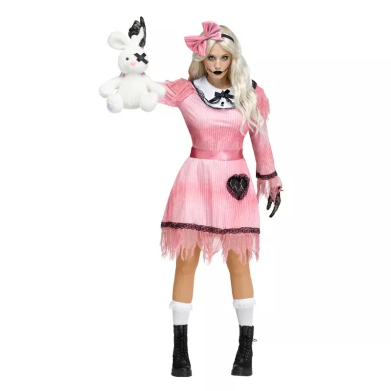 Adult Deadly Doll Costume PINK SMALL/MEDIUM