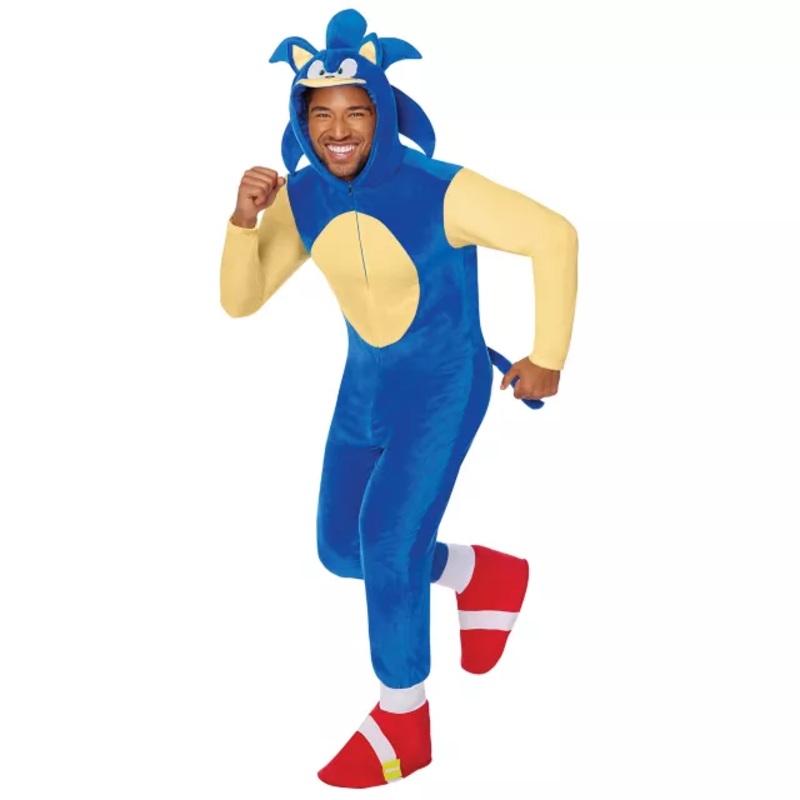 Adult Sonic the Hedgehog Costume BLUE SMALL/MEDIUM