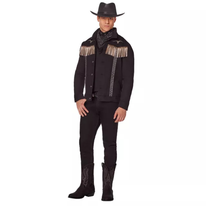 Adult Western Jacket BLACK ADULT MEDIUM