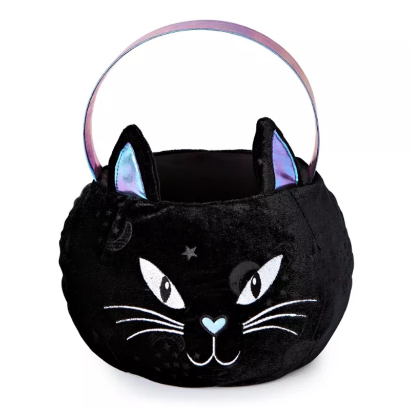 Celestial Plush Cat Treat Bucket BLACK