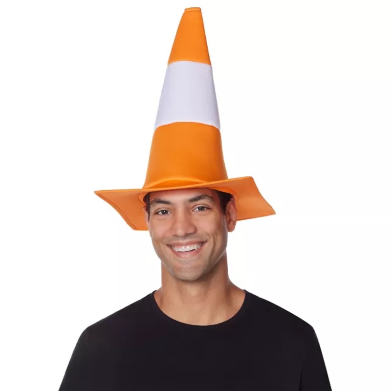 Construction Cone Hat ORANGE ONE SIZE FITS MOST