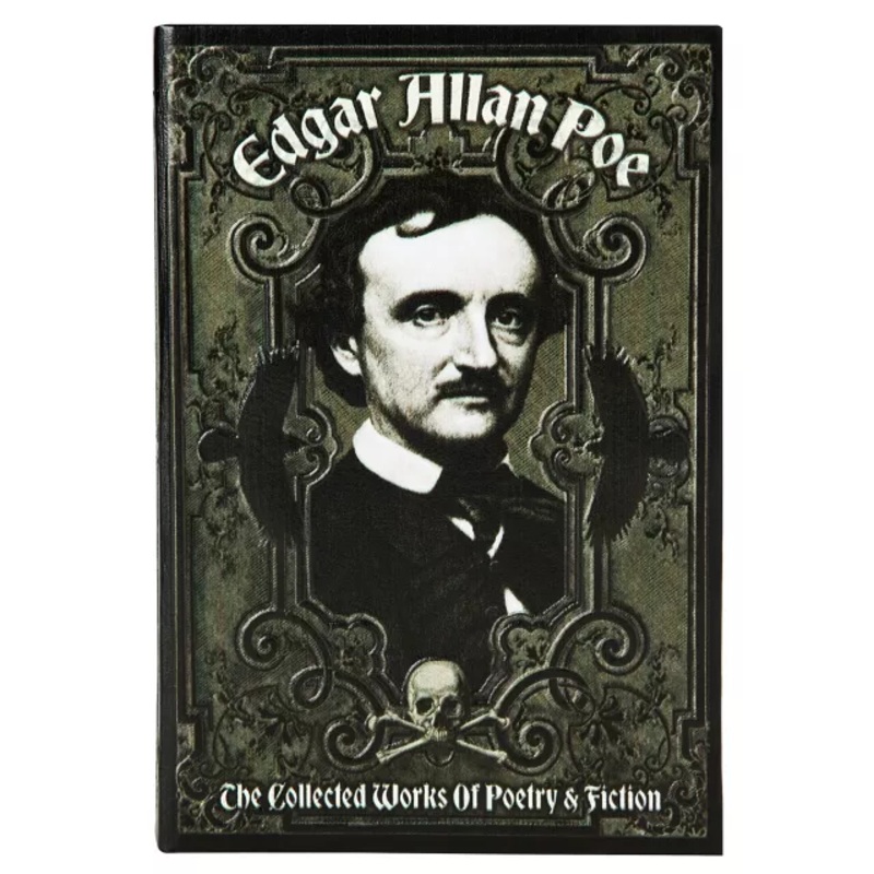 Edgar Allen Poe Book Box BLACK/GRAY 10 INCHES