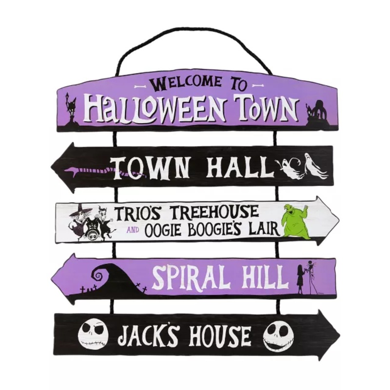 Halloween Town Ladder Sign - The Nightmare Before Christmas MULTI-COLOR