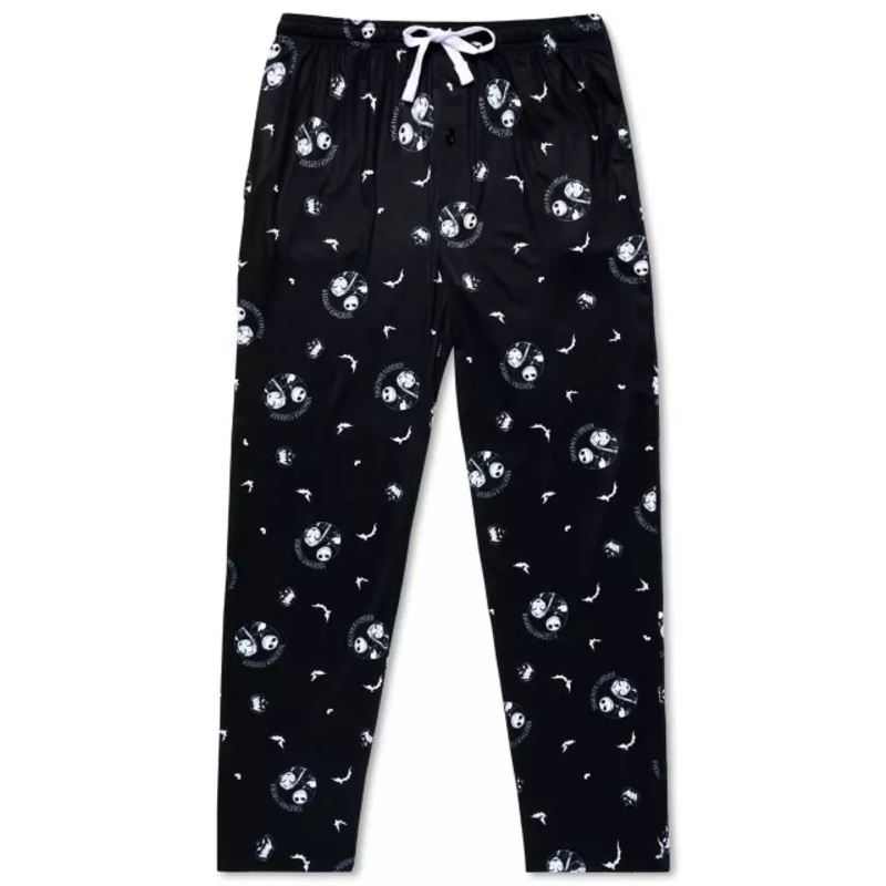 Jack Skellington and Sally Lounge Pants - The Nightmare Before Christmas BLACK AND WHITE ADULT SMALL