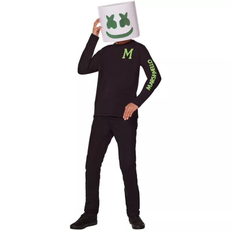 Kids Glow in the Dark Marshmello Costume Kit GLOW IN THE DARK CHILD MEDIUM
