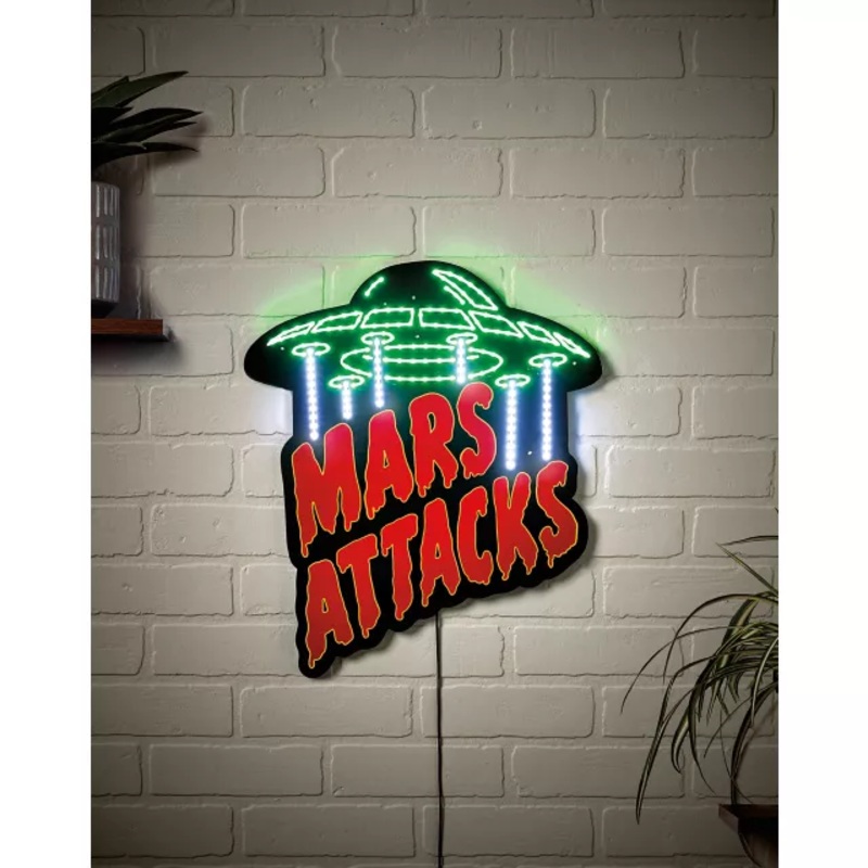 Mars Attacks Neon LED Light-Up Sign MULTI-COLOR