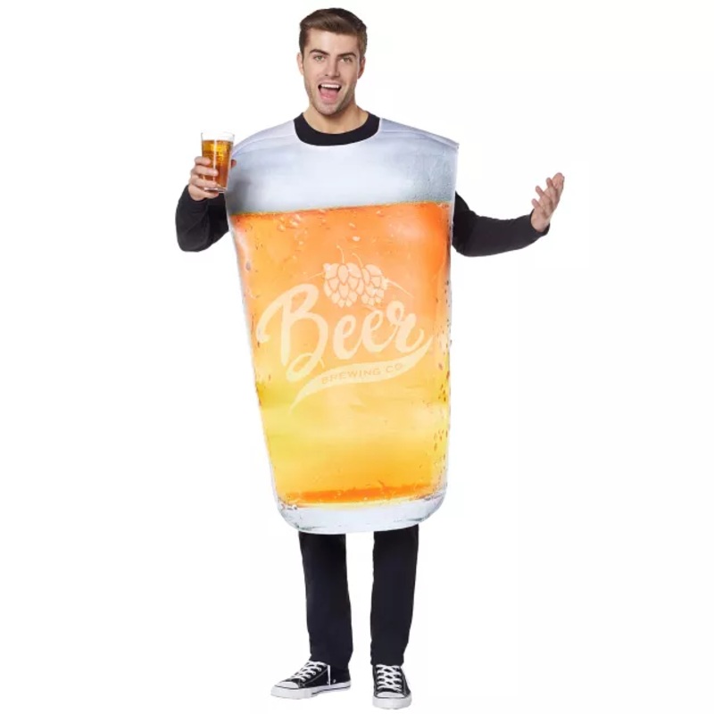 Oktoberfest Adult Pint Glass Beer Costume MULTI-COLOR ONE SIZE FITS MOST