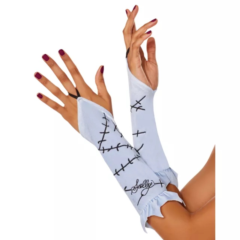 Sally Ruffle Fingerless Gloves - The Nightmare Before Christmas LIGHT BLUE ONE SIZE FITS MOST