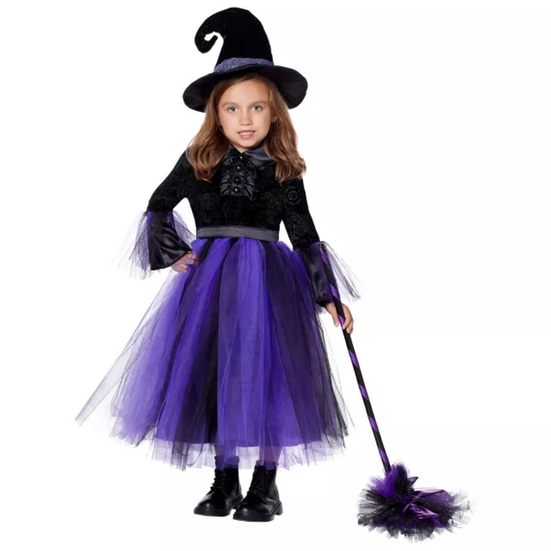 Toddler Witch Costume - The Signature Collection BLACK AND PURPLE 2T