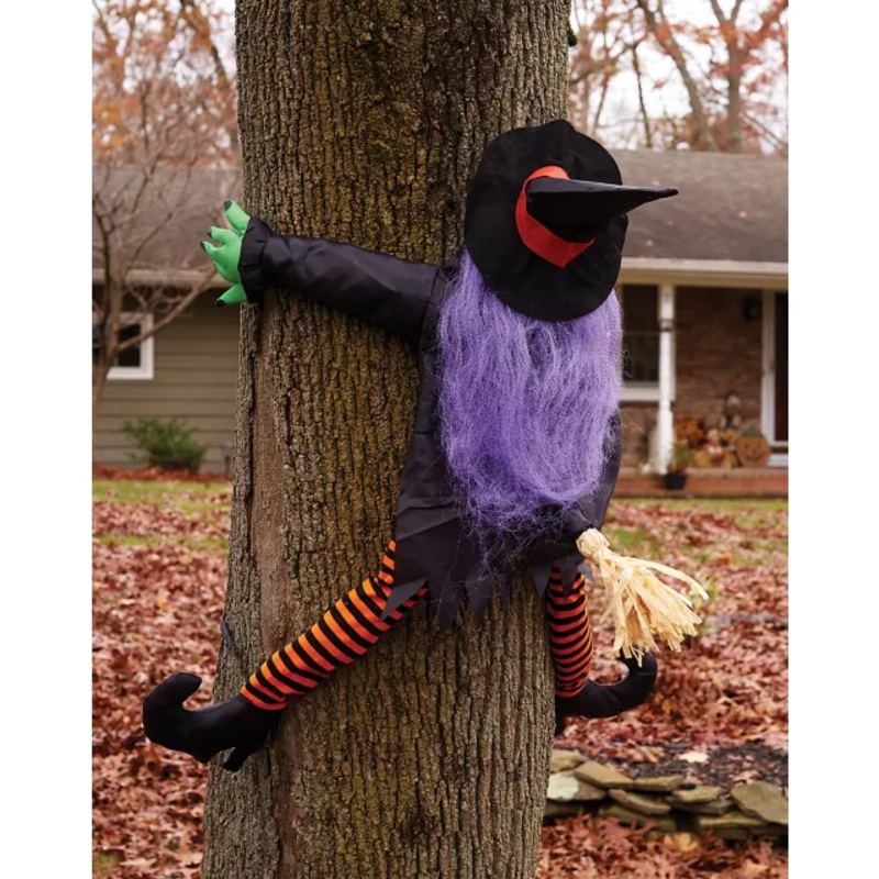 Wrong Way Witch Decoration MULTI-COLOR