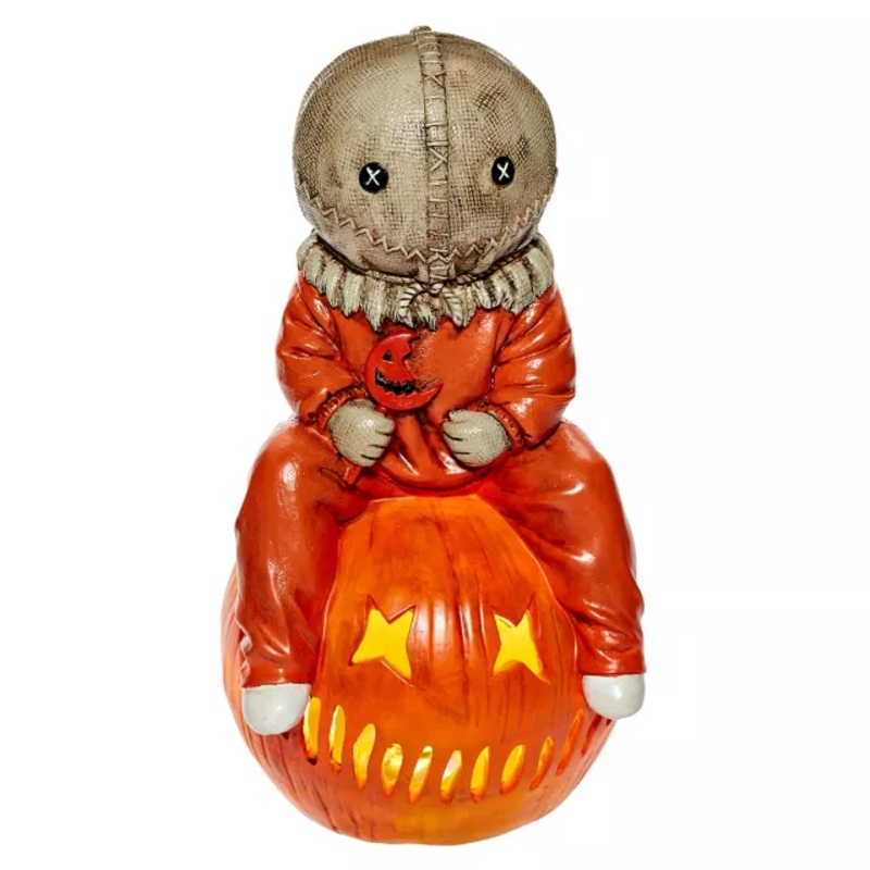 16 Inch Light-Up Sam Statue Decoration - Trick 'r Treat ORANGE