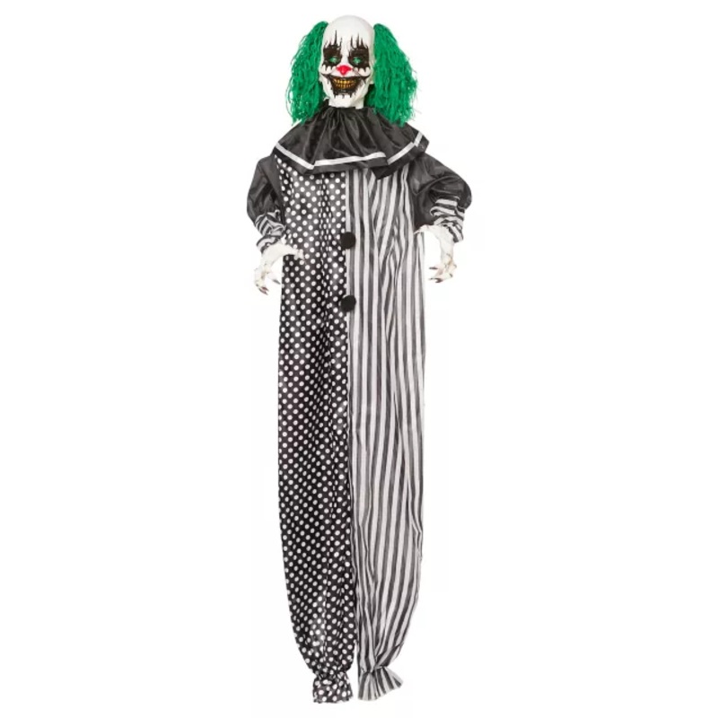5 Ft Animated Light-Up Clown Hanging Prop - Decorations