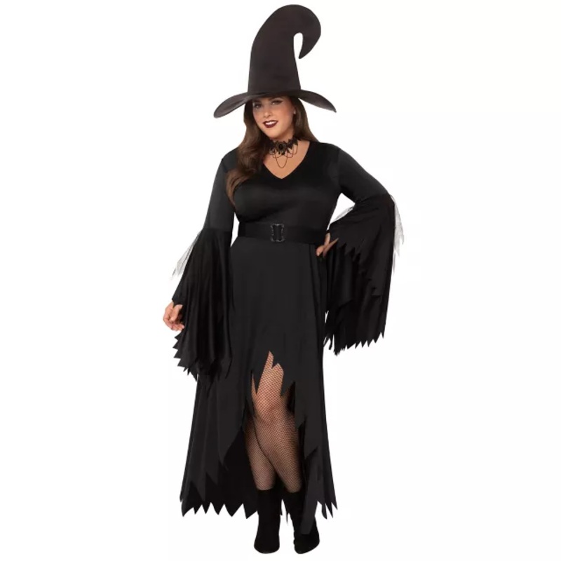 Adult Gothic Witch Plus Size Costume BLACK 1X
