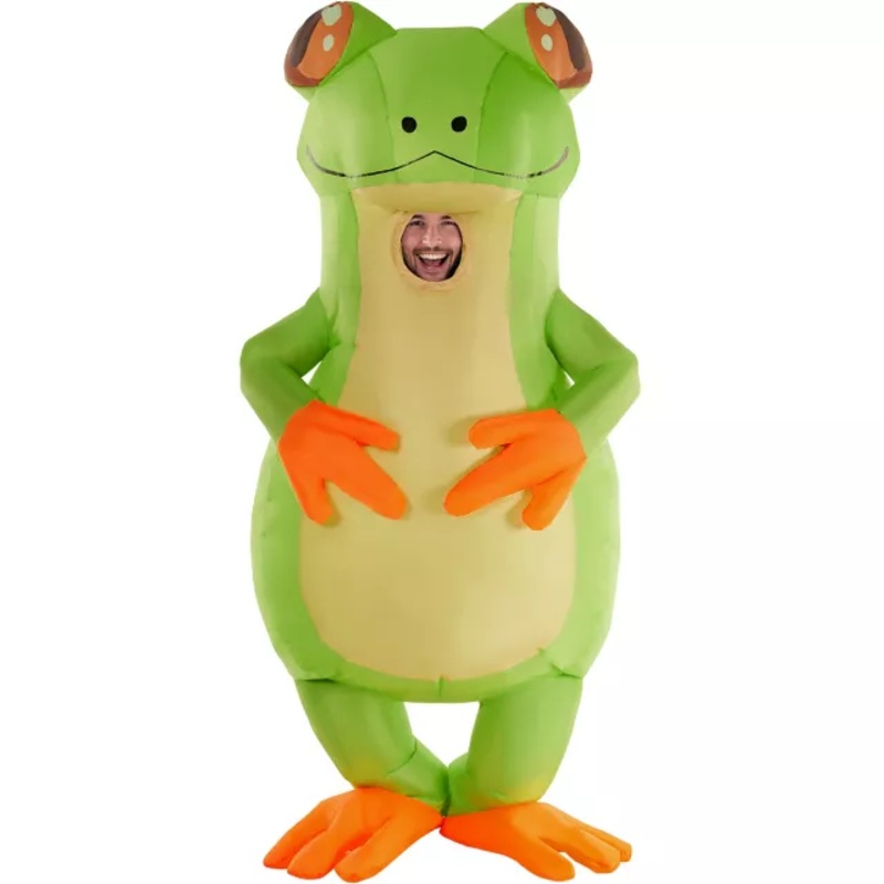 Adult Inflatable Frog Costume GREEN ONE SIZE FITS MOST