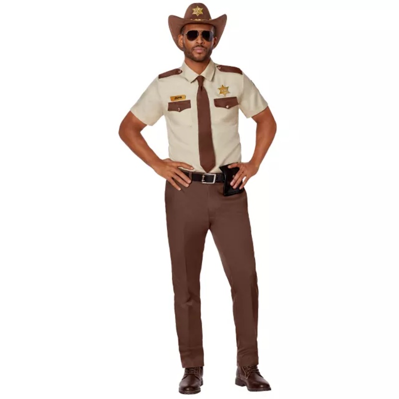 Adult Sheriff Costume Kit TAN SMALL/MEDIUM