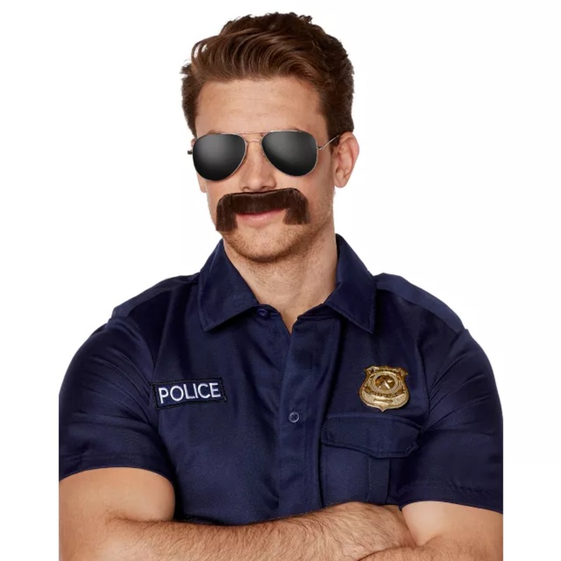 Brown Cop Mustache BROWN